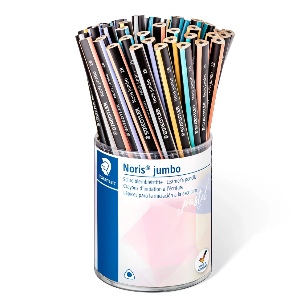 119 KP48PA Lápis Preto Staedtler Noris Jumbo - Linha Pastel - Copo x48