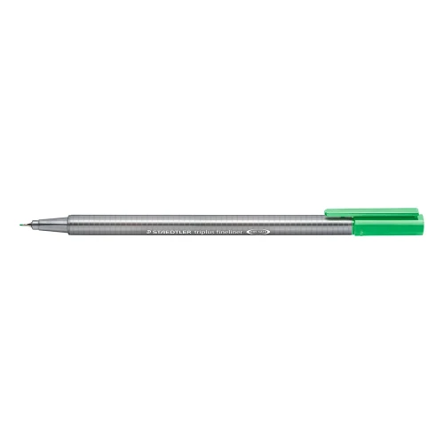 Staedtler Triplus Fineliner 334 – Punta Metallica Superfine, Fusto Triangolare, Verde, Colore 5